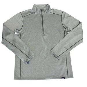 Patagonia Men's Midweight Capilene Baselayer. Sz M Gray Zip‎ Neck